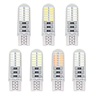 A80 Car LED Interior Light T10 W5W 3014 24SMD Auto Reading Light License Plate Wedge Side Lamp DC12V