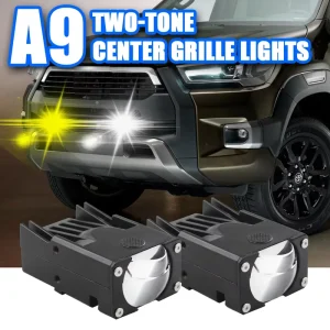 A9 6000LM Universal Dual Color 6000K Canbus LED Driving Lens for Car Motorcycle
