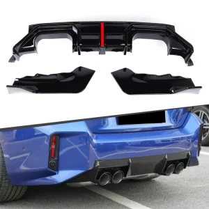 ABS AD Style With Light Auto Parts Front Bumper Lip Front Diffuser for BMW M2 G87 Carbon Lip