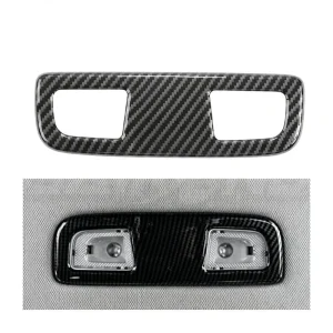 ABS Carbon Fiber Roof Reading Light Frame Decor Protective Trim Cover for Chevrolet Silverado