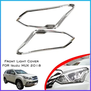ABS Chrome Front Light Cover Trim for MUX Exterior Decoration Auto Light Protection Accessories