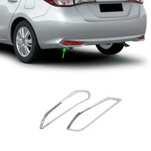 ABS Chrome Rear Fog Lamp Light Cover Trims for Toyota Vios Yaris Sedan 2019 Car Styling