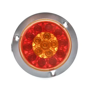 ABS Single Light Truck Tail Light Red Amber Transparent Lens 12V 24V Universal Commercial Vehicle Accessories