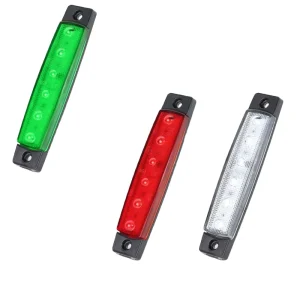 ABS Truck Side Marker Lights 12V 24V 6LED for Truck Trailer Car Boat Factory Supply