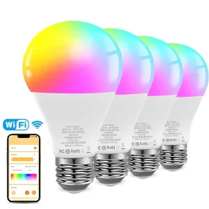 AC Powered PC WiFi 9W E26 Smart LED Light Bulb Multi-Color Dimmable WiFi Controlled Multi-function