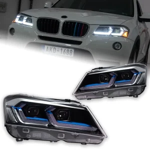 AKD Car Styling Head Lamp for BMW F25 Led Headlight Projector Lens X3 Front Lights Signal Automotive Accessory