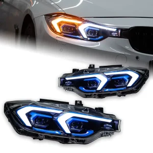 AKD Car Styling Head Lamp for BMW F30 Led Headlight Projector Lens Blue Version F31 Front Light DRL Signal Automotive Accessory