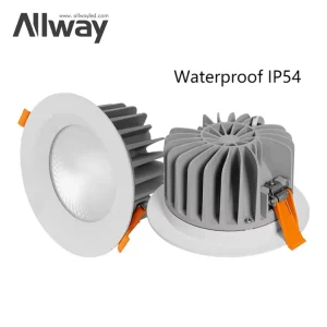 ALLWAY Interior Design High Brightness Anti Glare Adjustable Waterproof Ceiling 40W Led Downlights