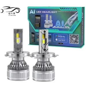 APP Control Led Headlight Bulb Yellow White With Strobe Headlamp 3000K 6000K Waterproof Driving Foglights for Car