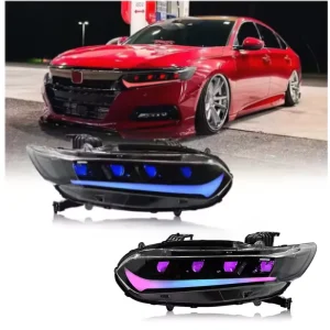 Accord 10th Gen LED Headlight DRL Modified Front Light Upgrade RGB Style Head Lamp Auto Car Parts for Honda