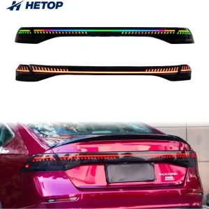 HETOP Accord 11th RGB LED Tail Lights Upgrade DRL Through Light Turn Signal Lamp Plug and Play Accessories for Honda