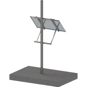Adjustable Angle Solar Panel Pole Mount Bracket for Street Light and Utility Pole