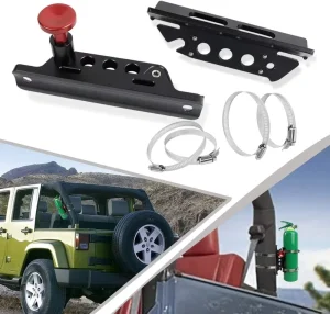Adjustable Fire Extinguisher Holder Mount Bracket for Jeep Wrangler UTV Polaris RZR Ranger