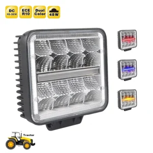 Adjustable LED Work Light Trucks Cars Waterproof ECE R10 Certified Flood Spot Beam 48W White Auto Exterior Lighting