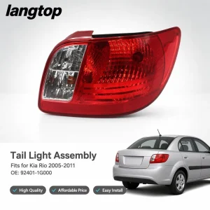 Aftermarket Tail Lamp Assembly Halogen Rear Combination Lamp for Kia Rio Sedan Auto Repair Replacement