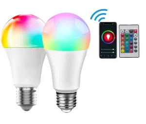 Alexa Google Home Voice Control 110-240V Smart Bulb RGB WiFi Remote Control 9W E27 E26 B22 A60 LED Tuya Smart Bulb