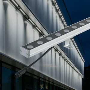 All Weather IP67 Linear Wall Washer High Brightness LED DC24V Aluminum Support Bracket Outdoor Residential Garden Landscape