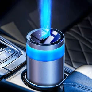 Aluminum Alloy Smart Car Aroma Diffuser 500mAh Rechargeable USB Type C Auto Start Stop RGB Ambient Light Air Freshener for Hotel