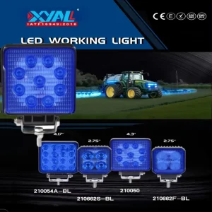 Aluminum Blue Lens Agricultural Machinery Off road SUV LED Work Lights