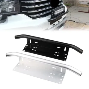 Aluminum Off Road LED Light Bar Frame Holder Front Bumper License Plate SUV Lamp Holder Universal Mount Bracket