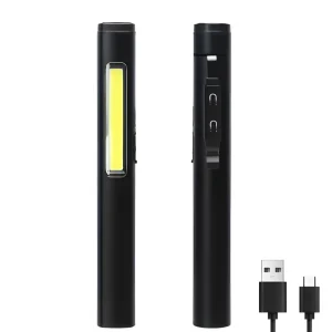 Aluminum Rechargeable Pen Clip Magnetic Work Light for Working and Inspection