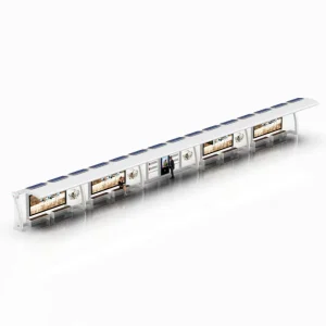 Aluminum Rectangle Bus Shelter RGBW LED Lighting Durable Weatherproof Outdoor Use