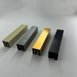 Aluminum-magnesium Stair Handrails 40mm Slot Mount Brackets 1.8mm Thick Black Sandblasted