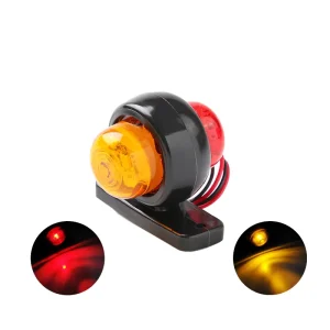 Amber 12V 24V IP65 Waterproof Side Marker Light Corner Marking Stop Brake Turn Signal for Truck Trailer Car
