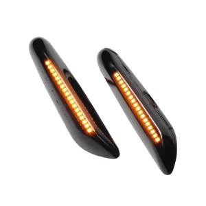Amber Dynamic Sequential Flash Turn Signal LED Side Marker Light for E90/E92/E91/E93/E46/E60/E82/E81-12V