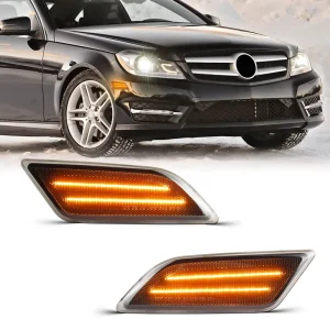 Amber Led Side Marker Lights for Mercedes BENZ C Class W204 C250 C300 C350 C63 AMG Indicator Blinker Lamps