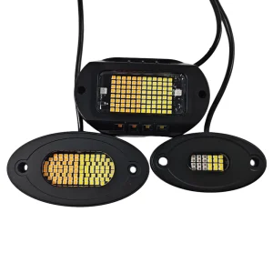 Amber & White LED Rock Light for Cars & Trucks