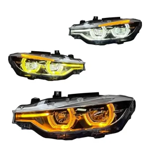 Amber Yellow White DRL Ikon Style LED Headlight for BMW F30 F31 Three color Switch Lci Front Light High Low Fog Turn Signal Lamp