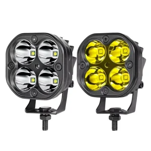 Amber Yellow or White Light Color 80W 3 Inch Auxiliary LED Fog Lamp Dust Light Car Spotlight