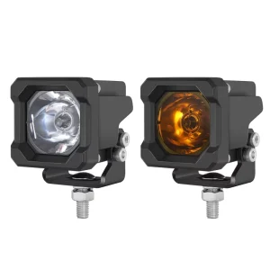Amber or White Light Color 2 Inch Mini LED Driving Lights 12V 50W Pair Universal Spot Lights for Cars