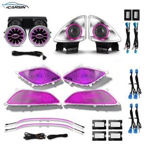 Ambient Light for Mercedes CLS W257 C257 4D Rotary Tweeter Illuminated Air Vent Speaker Cover Interior Lighting Upgrade