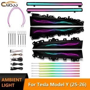 Ambient Light for Tesla Model Y Juniper Factory Screen Control Car Interior LED Lighting Upgrade Kit OEM