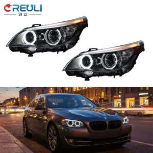 Angel Eye LED Projector Headlights for BMW 5 Series E60 DRL Turn Signal Plug & Play