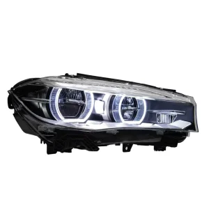Angel Eyes LED Projector Headlight Assembly For BMW X5 F15 Dynamic Turn Signal DRL Plug and Play Auto Parts