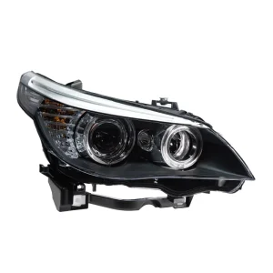 Angel Eyes LED Projector Headlight Assembly for 5 Series E60 12V 25W LED Low Beam Turn Signal Plug Play Auto