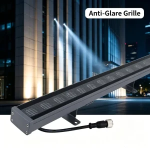 Anti Glare Grille LED Wall Washer Light 24W 36W IP66 RGB DMX512 Outdoor Building Bridge Facade Lighting