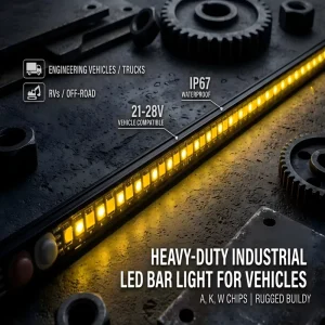 Anti Insect Amber & White LED Camping Light30 90cm 21 28V DC Rigid bar IP67 Rating Exterior Awning Lamp for Off road RV Trailer