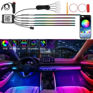 App Control RGB Ambient Decorative Car Interior Atmosphere Light LED Dashboard Light