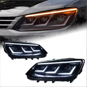Applicable 12 19 Model OLIVER for Sharan Headlight Assembly 30W LED Lens Daytime Running Light Flowing Turn Signal
