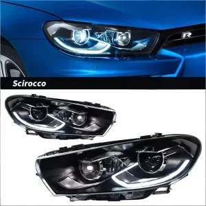 Applicable for Scirocco Headlight Assembly Modification LED Laser Lens High Configuration Daytime Running