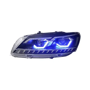 Applicable to 11 15 Passat Headlight Assembly Modification LED Double Lens Daytime Running Light Water Steering
