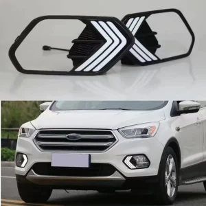 Application for 17 19 Kuga Special LED Daytime Running Lights Modified Front Fog Lights Car Fitment Auto Exterior Lighting