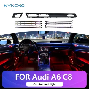 Audi A6 C8 LED Car Ambient Light Auto Interior Lighting Symphony 12V Car Decorative Lamp Invisible Design Dream Color