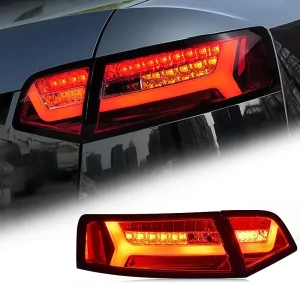 Audi A6L C6 LED Tail Lights Styling Parts Red Lens Rear Lamp DRL Assembly Upgrade New Auto Accessories