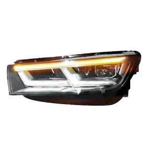 Audi Q5 Headlight Assembly Upgrade 55W 12V LED Daytime Running Lights Sequential Turn Signals Projector