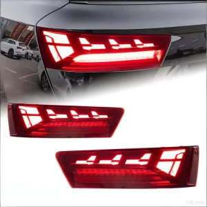 Audi Q7 Tail Light Assembly Modification Dynamic LED Running Lights Flowing Turn Signals Standard Fitment OE 4m0941773